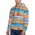 thumbnail image 3 of Lsque Shark On Line Pattern Casual Men's Hoodie,Hooded Sweatshirt with Kangaroo Pocket,Pullover Hoodie-XX-Large, 3 of 7