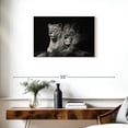 thumbnail image 3 of Elephant Stock Lion And Lioness Mates Wall Art - Horizontal Canvas Wall Art - Living Room Wall Decor - Animal Canvas - Black And Gray Decor - 30" x 20", 3 of 8