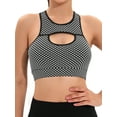 thumbnail image 5 of SHCKE Women's Yoga Sports Bras Cutout Crop Workout Tops Medium Support Active Bra with Removable Cups, 5 of 6