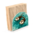 thumbnail image 6 of Qxltty Cute Otter Acrylic Napkin Holder Set of 1 Transparent Dining Table Kitchen Cafeteria Home Decor 4.1x4.9x1.97in, 6 of 9
