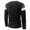thumbnail image 3 of VNKIDY Men's Patchwork Color Blocking Round Neck Casual Sports Sweatshirt Male Long Sleeve Pullover Autumn Winter Streetwear Holiday, 3 of 5