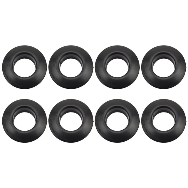Miangastore 2 Set of 8PCS Special Kayak Drop Ring Quant Paddle Drop Ring Canoes Assault Boat Accessory Universal Kayak Paddle Drip Rings for Canoeing Dugout Canoe Use (Black)