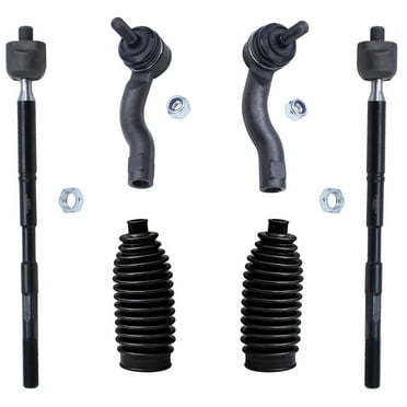 Detroit Axle - Front 6pc Tie Rods Kit for 2005-2010 Scion tC, 4 Suspension Outer and Inner Tie Rod Ends 2 Boots Bellows 2006 2007 2008 2009 Replacement