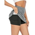 thumbnail image 3 of SHCKE Womens Tennis Skirts Pleated Athletic Running Travel Swim Golf Skorts with Bulit-in Shorts with Inner Pockets, 3 of 6
