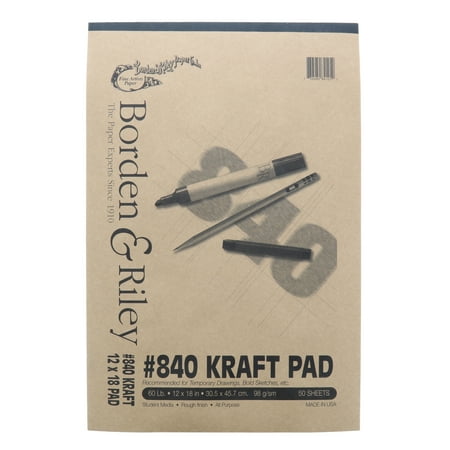 UPC: 0736282841252 | Borden & Riley #840 Kraft Pad  50 Sheets  12  x 18
