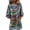 #113-Gray, variant on Haivin Ladies' Carnival printed round neck long sleeved dress, long sleeved round neck dress