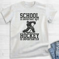 thumbnail image 2 of School Is Important Hockey Is Importanter T-shirt, Unisex Men's Shirt Ice Hockey Parent Sports Canada, Heather Ash, XX-Large, 2 of 6