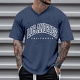 thumbnail image 2 of NinXxx Men's Oversized City Print Crew Neck Loose Casual Sports Tee Navy S, 2 of 4