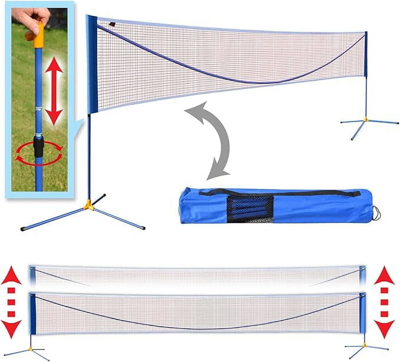 SUNRISEUMBRELLA 20ft Portable Badminton Net Volleyball Tennis Net w Stand for Family Sport