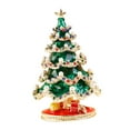 thumbnail image 1 of Christmas Tree Shape Jewelry Trinket Box Ornaments Hinged Jewelry Organizers Green, 1 of 8