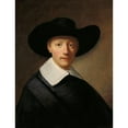 thumbnail image 2 of Govert Flinck 12x14 Black Ornate Wood Framed Double Matted Museum Art Print Titled: Portrait of a Man (C. 1639 - C. 1640), 2 of 5