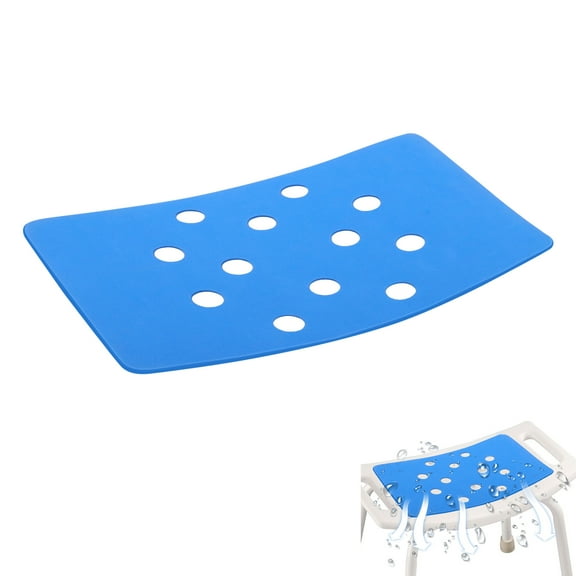 WUSUOWEI Soft Cushion for Shower Seat, 9.3" X 14" Shower Chair Cushion Non Slip Waterproof Soft Foam Pad for Shower Chiar Bathroom Seat, Blue 3/2/1PCS