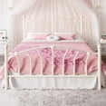 thumbnail image 3 of Einfach Full Bed Frame, Metal Platform Bed with Heart-Shaped Headboard and Footboard, 12.6'' Under-Bed Storage Space, No Box Spring Needed, Cream White, 3 of 11