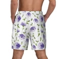 thumbnail image 4 of Uemuo Purple Chicory Pattern Mens Swim Trunks Quick Dry Board Shorts with Mesh Lining, Stretch Beach Shorts Quick Dry No-Chafing Board Shorts-Medium, 4 of 9