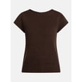thumbnail image 6 of Scenario Women's and Women's Plus Pullover Rollneck Lightweight Sweater with Short Sleeves, Sizes XS-4X, 6 of 6