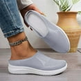 thumbnail image 5 of Women’s Breathable Slip-On Walking Shoes with Flexible Cushion Sole Comfortable Non Slip Casual Easy On Sneakers Gray 36, 5 of 5