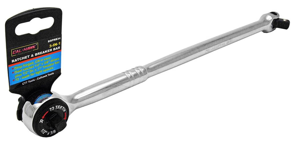 "Cal Hawk Tools 3in1 Ratchet & Breaker Bar"