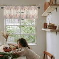 thumbnail image 6 of Hokiten Rod Pocket Curtain Valance, Red Blue Spring Floral Farmhouse Window Valance for Living Room, Bedroom, Kitchen Welcome Pastoral Botanical Rustic 60"W x 18"L, 6 of 8