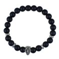 thumbnail image 2 of Xihbxyly Pulsera de Cuentas para Hombre con Calavera de Piedra, 2 of 2