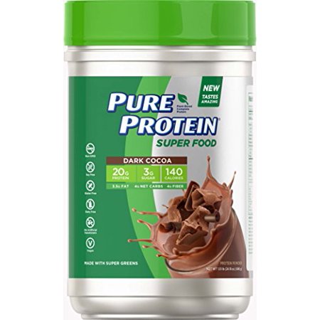 Pure Protein New Super Food Plant Based Protein Powder Dark Cocoa