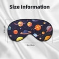 thumbnail image 5 of Salouo Space Planet Pattern Sleep Mask,Sleep Eye Mask & Blindfold Eye Sleep Shade Cover with Elastic Strap Soft Eye Cover Eyeshade for Night Sleeping Travel & Nap, 5 of 7