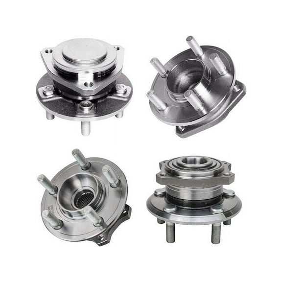 Front and Rear Wheel Hub Assembly Set - Compatible with 2012 - 2014 Dodge Challenger 2013