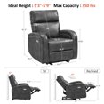 thumbnail image 5 of MCombo Zero Wall Hugger Power Recliner Chair for Small Space, Living Room, RV, Dark Grey, 5 of 10