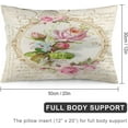 thumbnail image 2 of Vintage Pink Roses Frame Pillow Covers Decorative Lumbar Throw Pillowcase 12x20 Inch Couch Cushion Cover for Home Decor Living Room Bedroom College Dorm Bed Car Sofa Sofa, 2 of 6