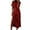 Red, variant on VSSSJ Women's Casual Loose Striped Printed Tshirt Long Dresses Short Sleeve V Neck Side Split Swing Maxi Summer Beach Sun Dress