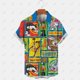 thumbnail image 1 of Disney Short Sleeve Shirt Men's Summer Mickey Mouse Loose Loose Casual Hawaiian Holiday Beach Shirt T Shirt Top Button ShirtL Gao Jinjia LED, 1 of 2