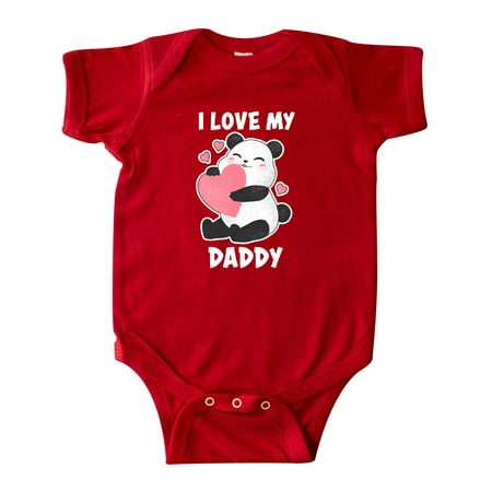 

Inktastic I Love My Daddy with Panda Illustration Gift Baby Boy or Baby Girl Bodysuit