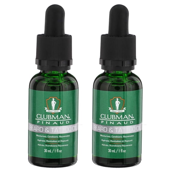 Clubman Beard & Tattoo Oil 1 oz x 2