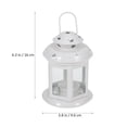 thumbnail image 4 of EeaseMX Candelabro portátil de hierro forjado hueco, lámpara de viento, farol de hierro para decoración de mesa de fiesta y hogar (blanco), 4 of 7