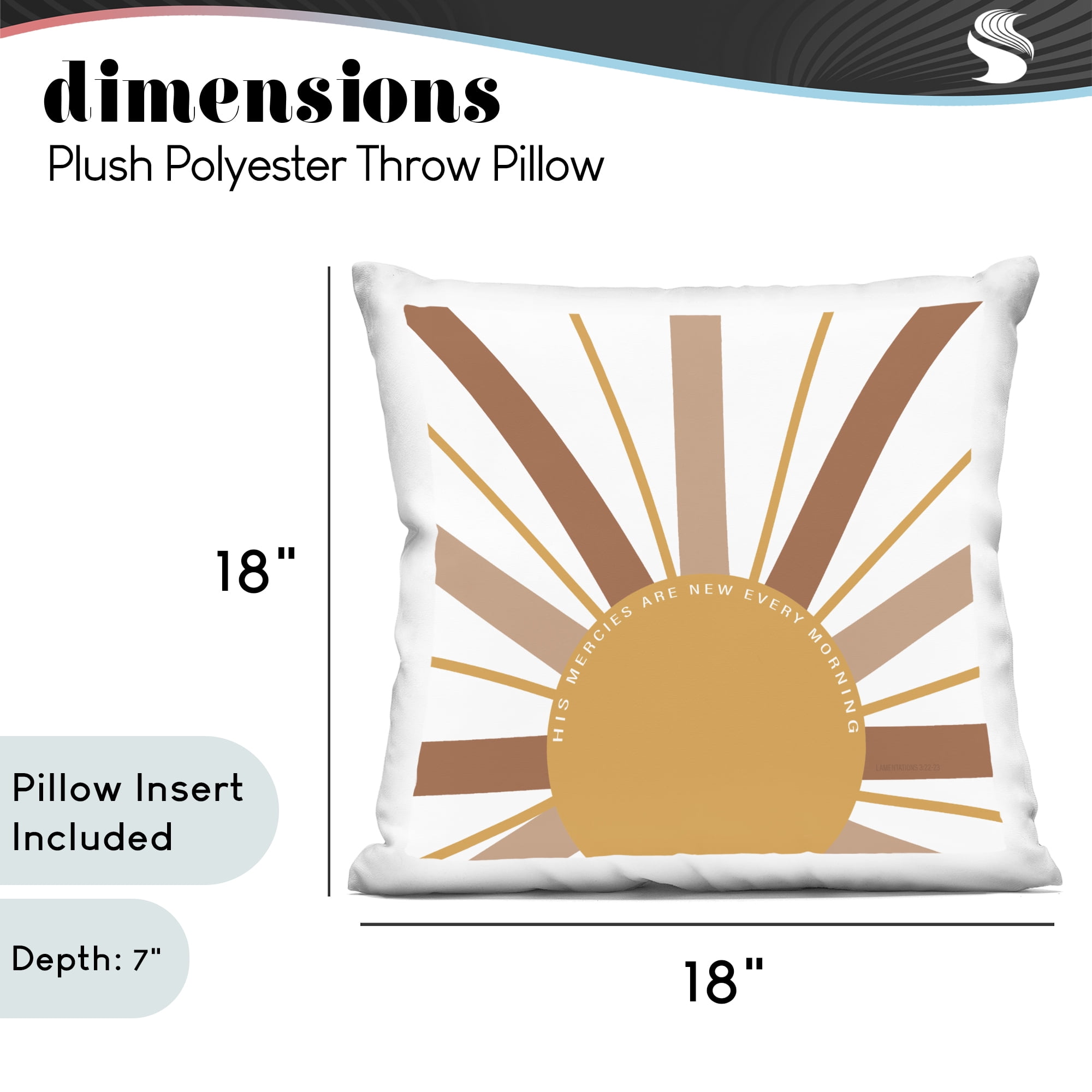 Stupell Industries His Mercies Every Morning Decorative Printed Throw Pillow, design by SD Graphics Studio