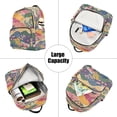 thumbnail image 5 of FORMRS Mini Backpack Purse for Women Travel Daypack Casual Shoulder Bag, Green Floral Wave, 5 of 7