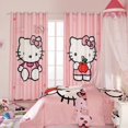 thumbnail image 1 of Sanrio Hello Kitty gatito de dibujos animados cortinas opacas hogar habitación estilo princesa dormitorio acabado cortina tapiz de tela, 1 of 5