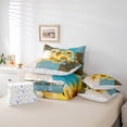 thumbnail image 5 of Homewish Vibrant Sunflower Twin Bedding Sets 7-Piece, Square Abstract Art Bedding Comforter Set, Rustic Farmhouse Reversible Sheet Sets, Breathable Home Decor, 5 of 7