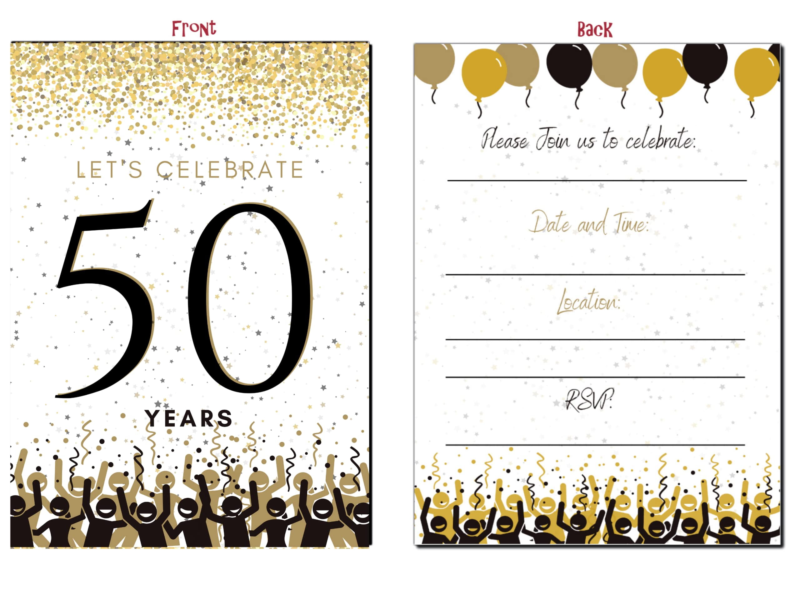 Surprise 50th Birthday Invitations Templates