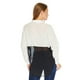thumbnail image 3 of Blusa Bicolor Mujer Con Cuello Moda Casual Formal Ligera blanco XG, 3 of 5