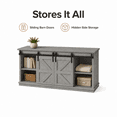 thumbnail image 4 of Homall 58'' TV Stand forTVs up to 65'', Storage Cabinet with Sliding Barn Door, Entertainment Center, Gary, 4 of 7
