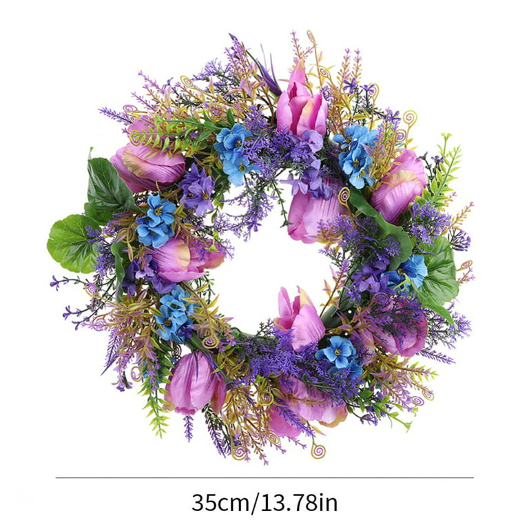 Purple Wreath, Unique Small Lilac and Green Indoor Wreath Flowers Wrea –  TimelessDreamDesigns