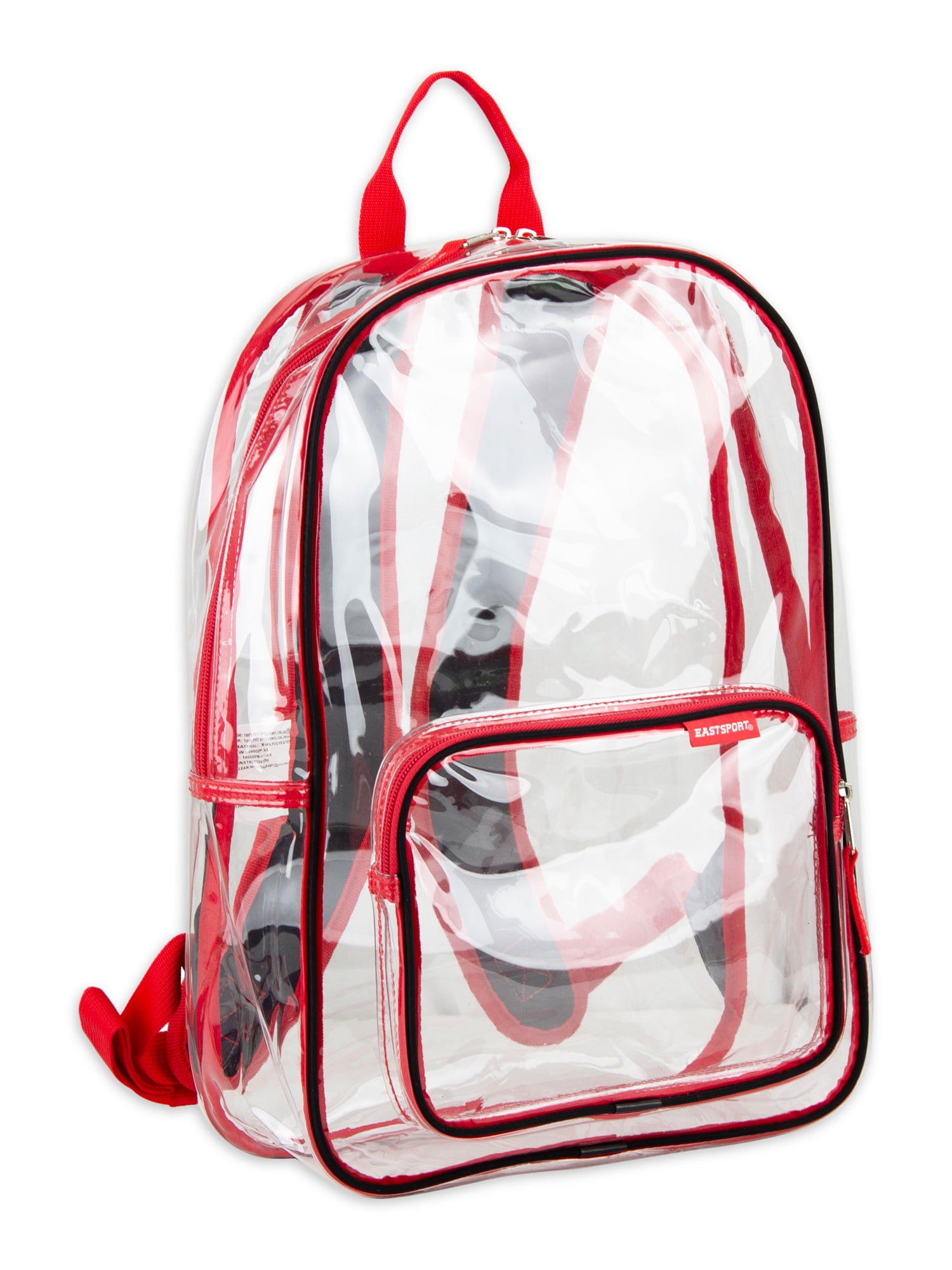 Eastsport Spark Clear Backpack Red Black Walmart