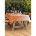 thumbnail image 3 of Outdoor Tablecloth with Umbrella Hole for Patio/Picnic/Party/Camping, Modern Orange Waterproof Table Cloth Rectangle Table Cover Washable, Abstract Ombre Geometric Morocco (54"x 80"), 3 of 8