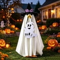 thumbnail image 5 of Haullowin Halloween Decorations Outdoor, Spooky Halloween Ghost Decor With Hat,Festival Ourdoot Ghost Decorations For Front Porch Yard 23In, 5 of 5