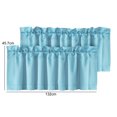 thumbnail image 4 of Paokuoon Unlined Valance Blackout Valance Thickened High Shading Solid Color Kitchen Bathroom Soft Silky Window Decoration 2Pcs, 4 of 8