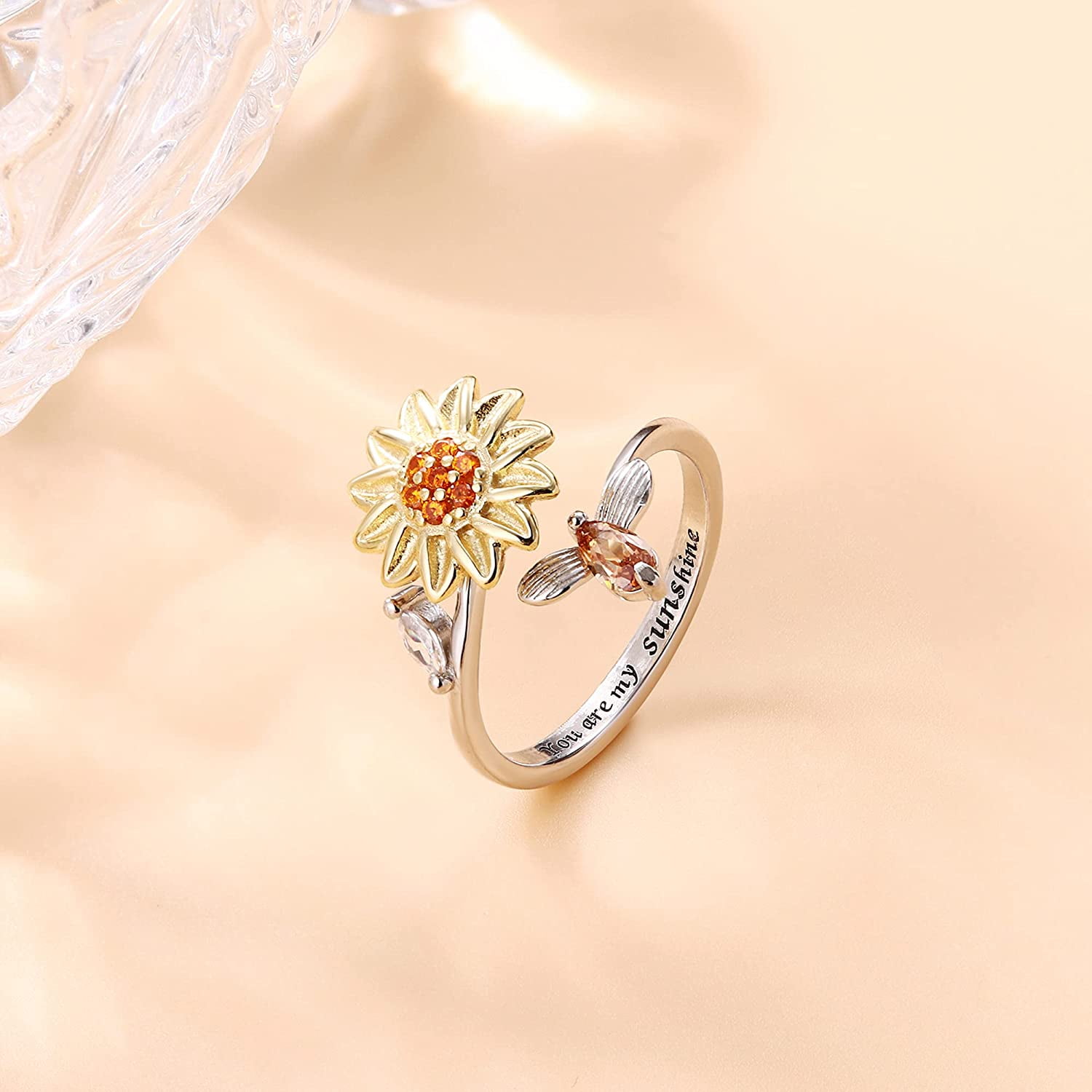 sunflower spinner ring