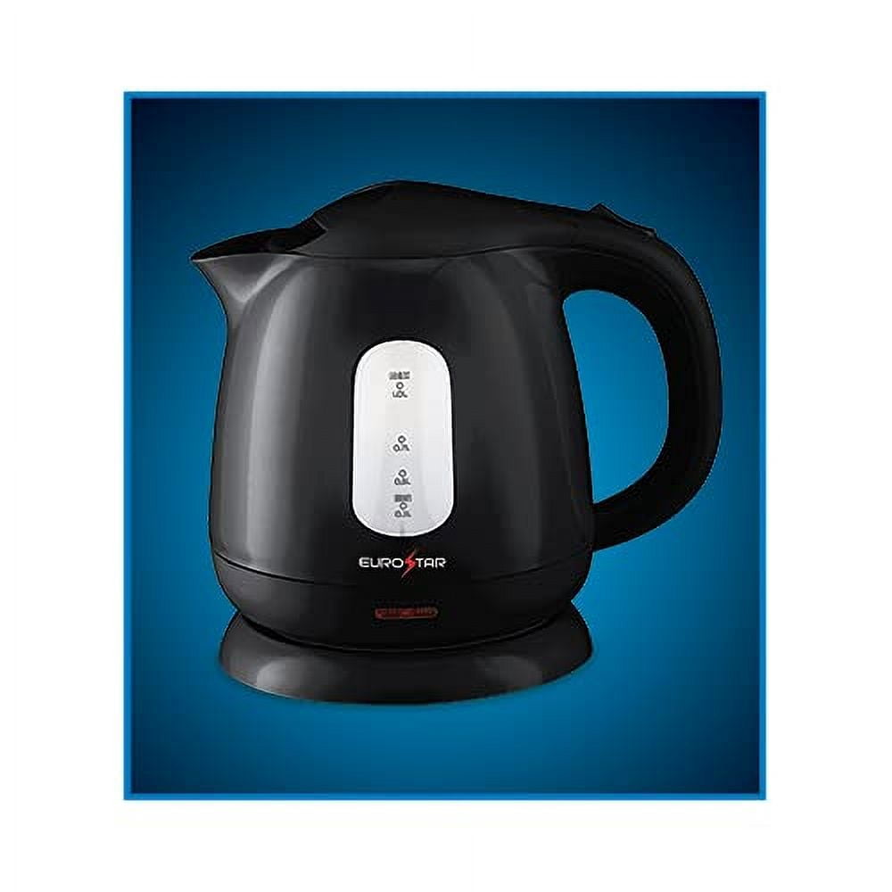 EUROSTAR EKP100BK 1.0L Plastic Electric Kettle, Black