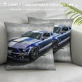 thumbnail image 3 of Shangniulu Teen Room Throw Pillow Cushion Cover, American Auto Racing Theme Car Sports Competition Speed Winner Boys Graphic, Decorative Square Accent Pillow Case, 3 of 5