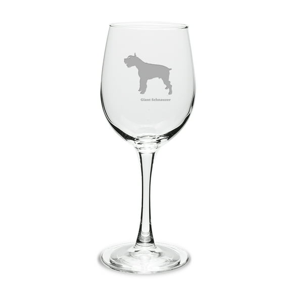 Giant Schnauzer 12 oz Classic White Wine Glass
