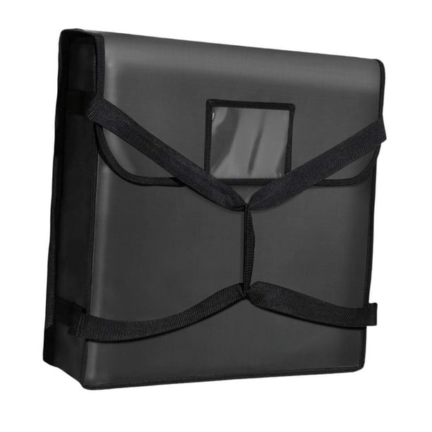 Bolsa aislante Develivey, bolsa aislante para entrega de alimentos, bolsa para transportar pizzas, bolsa para calentar alimentos para uso comercial S y Negro
